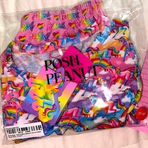 Posh Peanut Lisa Frank cap sleeve shirt and varsity shorts